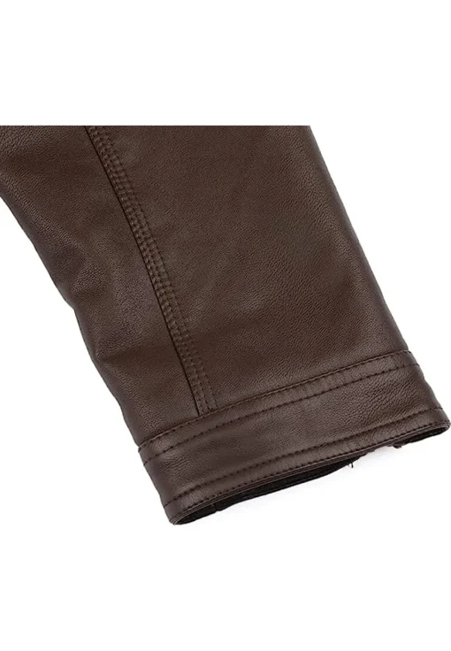 mens-zip-up-brown-faux-leather-jacket