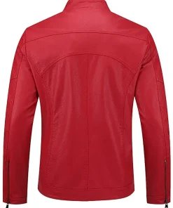 mens-zip-up-red-faux-leather-jacket