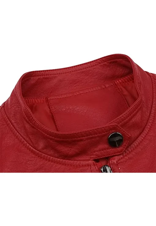 mens-zip-up-red-faux-leather-jacket