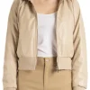 womens-beige-faux-leather-hooded-bomber-jacket