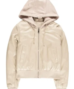 womens-beige-faux-leather-hooded-bomber-jacket