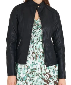 womens-black-faux-leather-basic-biker-jacket