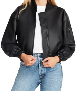 womens-black-faux-leather-crop-bomber-jacket