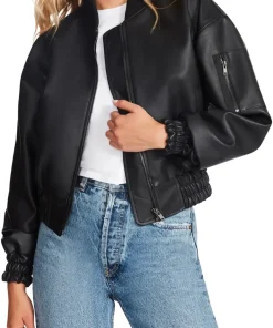 womens-black-faux-leather-crop-bomber-jacket