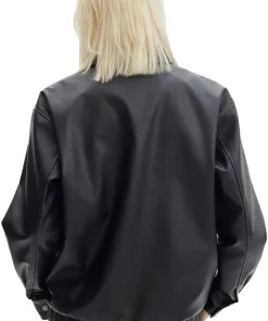 womens-black-faux-leather-drop-shoulder-oversized-jacket