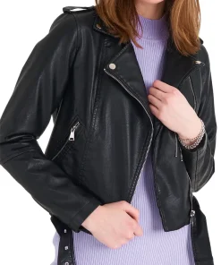 womens-black-faux-leather-light-jacket