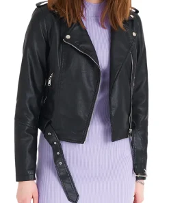 womens-black-faux-leather-light-jacket