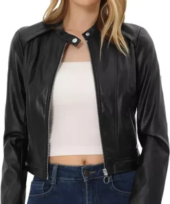 womens-black-faux-leather-short-biker-jacket