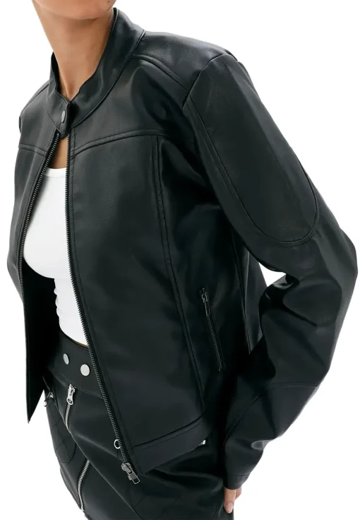 womens-black-faux-leather-snap-collar-jacket