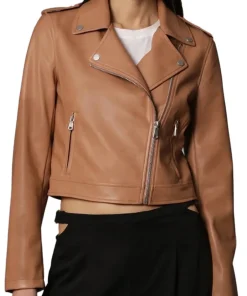 womens-branded-camel-faux-leather-biker-jacket