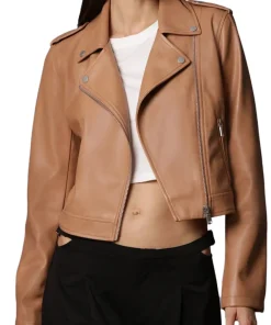 womens-branded-camel-faux-leather-biker-jacket