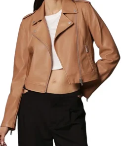 womens-branded-camel-faux-leather-biker-jacket