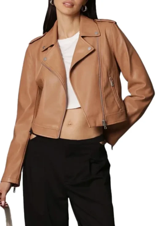 womens-branded-camel-faux-leather-biker-jacket