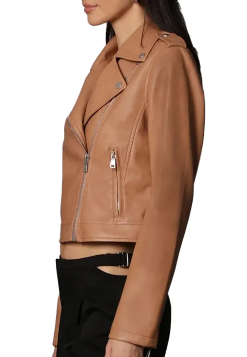 womens-branded-camel-faux-leather-biker-jacket