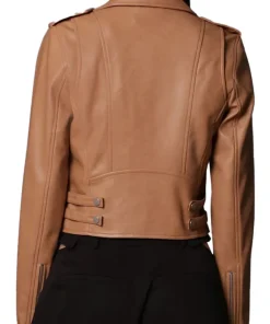 womens-branded-camel-faux-leather-biker-jacket