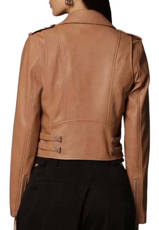 womens-branded-camel-faux-leather-biker-jacket