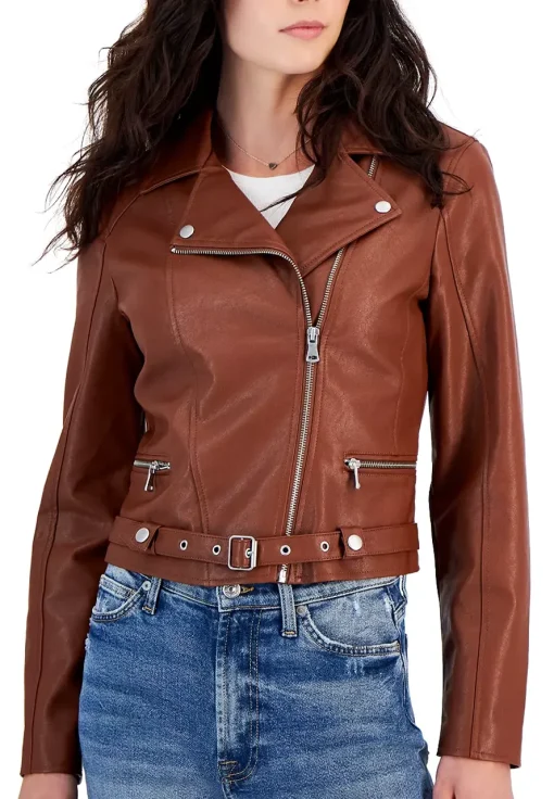 womens-cognac-faux-leather-long-sleeve-moto-jacket