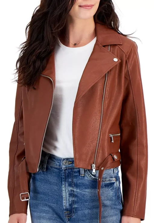 womens-cognac-faux-leather-long-sleeve-moto-jacket