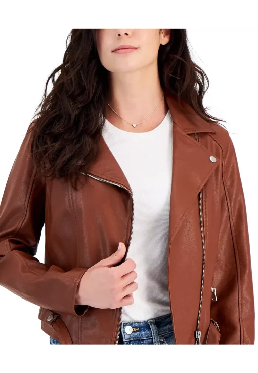 womens-cognac-faux-leather-long-sleeve-moto-jacket