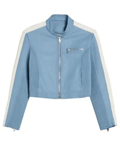 womens-faded-blue-faux-leather-jacket-with-side-stripe