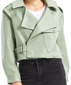 womens-green-faux-leather-biker-jacket