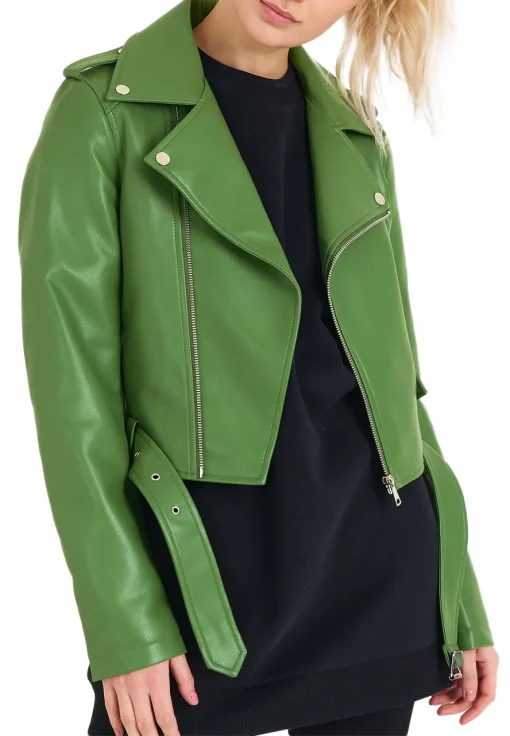 womens-green-faux-leather-biker-jacket-with-belt