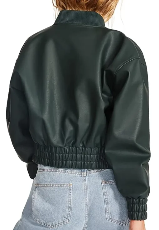 womens-green-faux-leather-crop-bomber-jacket