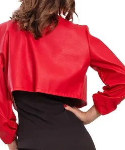 womens-open-front-red-faux-leather-cropped-jacket