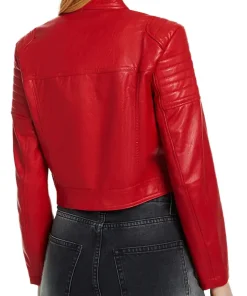 womens-red-faux-leather-biker-racing-jacket