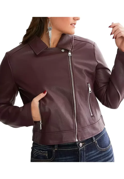 womens-spread-collar-burgundy-faux-leather-jacket