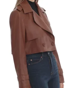 womens-walnut-faux-leather-cropped-trench-jacket