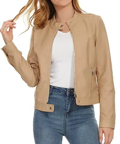 womens-zip-up-motorcycle-camel-faux-leather-jacket