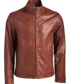 mens-cognac-faux-leather-jacket