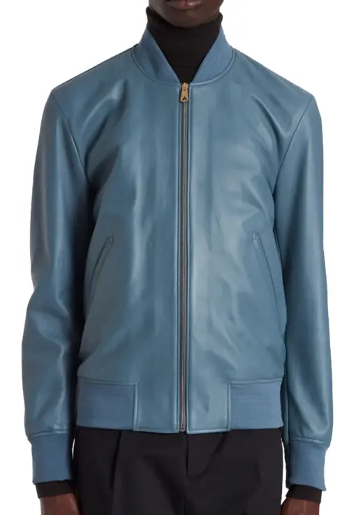 mens-light-blue-bomber-faux-leather-jacket