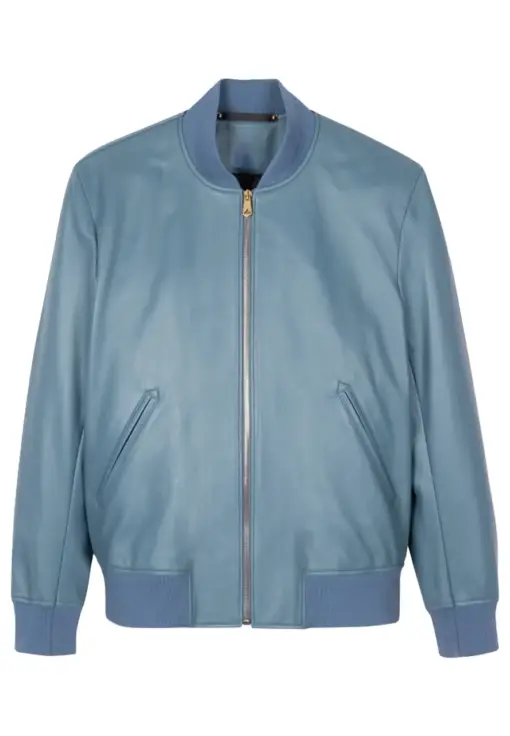 mens-light-blue-bomber-faux-leather-jacket