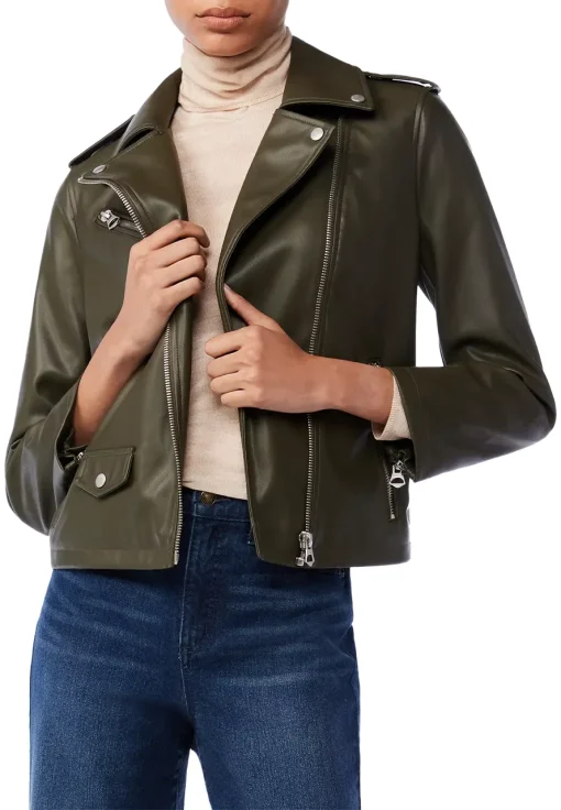 womens-green-moto-faux-leather-jacket