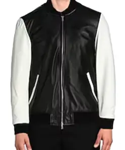 mens-black-and-white-bomber-faux-leather-jacket