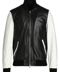 mens-black-and-white-bomber-faux-leather-jacket