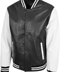 mens-black-and-white-faux-leather-varsity-bomber-jacket