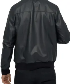 mens-elegant-black-bomber-faux-leather-jacket