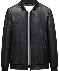 mens-black-faux-leather-bomber-moto-jacket