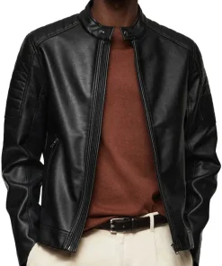 mens-black-faux-leather-classic-biker-jacket