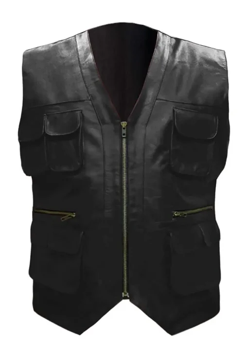 mens-black-faux-leather-moto-vest