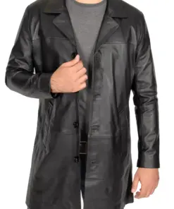 mens-black-faux-leather-single-breasted-coat