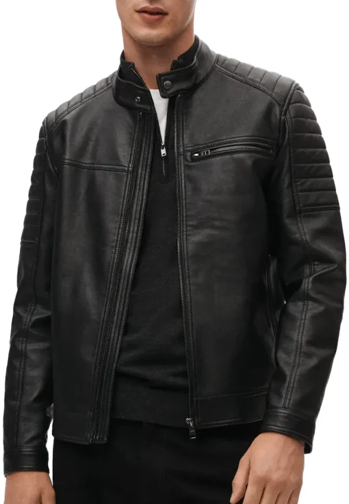 mens-black-racer-quilted-faux-leather-jacket