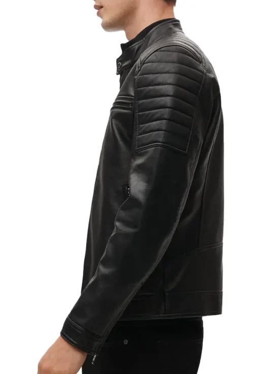 mens-black-racer-quilted-faux-leather-jacket