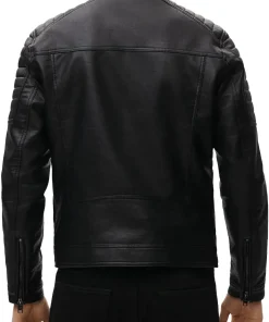 mens-black-racer-quilted-faux-leather-jacket