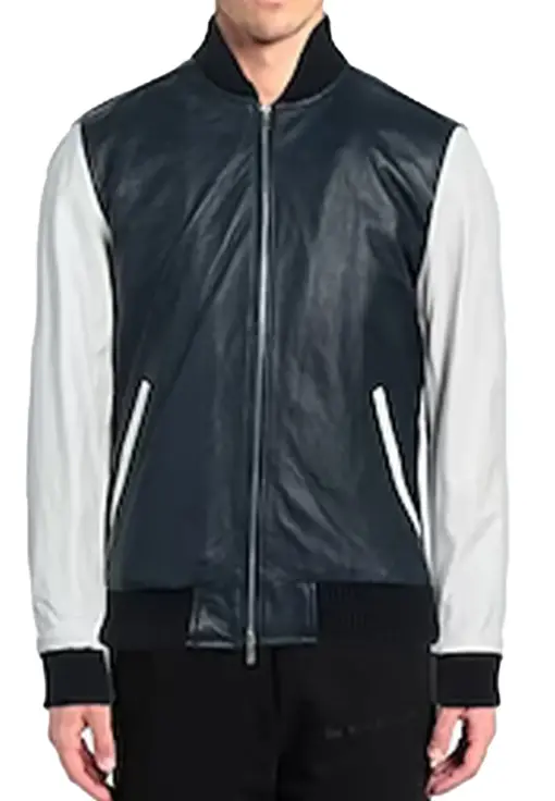 mens-blue-and-white-bomber-faux-leather-jacket