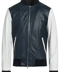 mens-blue-and-white-bomber-faux-leather-jacket