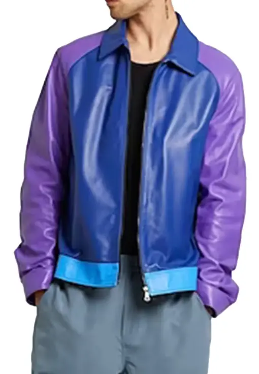 mens-blue-faux-leather-biker-racing-jacket